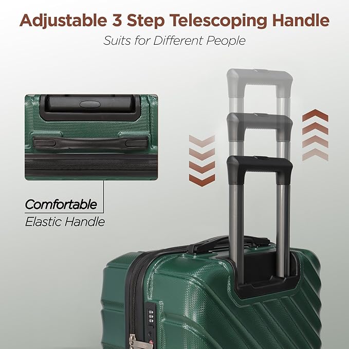 Luggage Sets Suitcases with Wheels Suitcase set Hardshell Luggage sets Clearance Luggage sets with TSA Lock 20/24/28 Inch Luggage Lightweight Suitcases with Wheels (Jasper)