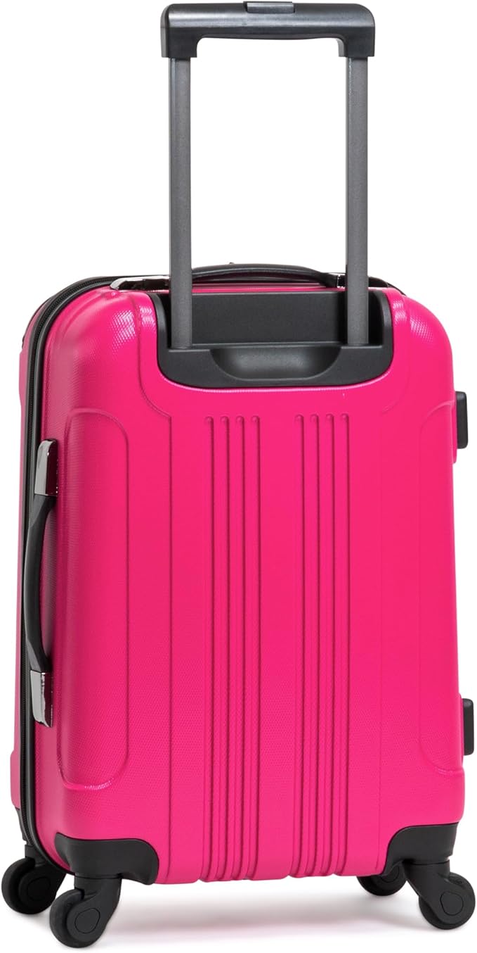 Kenneth Cole REACTION Out of Bounds Lightweight Hardshell 4-Wheel Spinner Luggage, Magenta, 2-Piece Set (20" & 28")