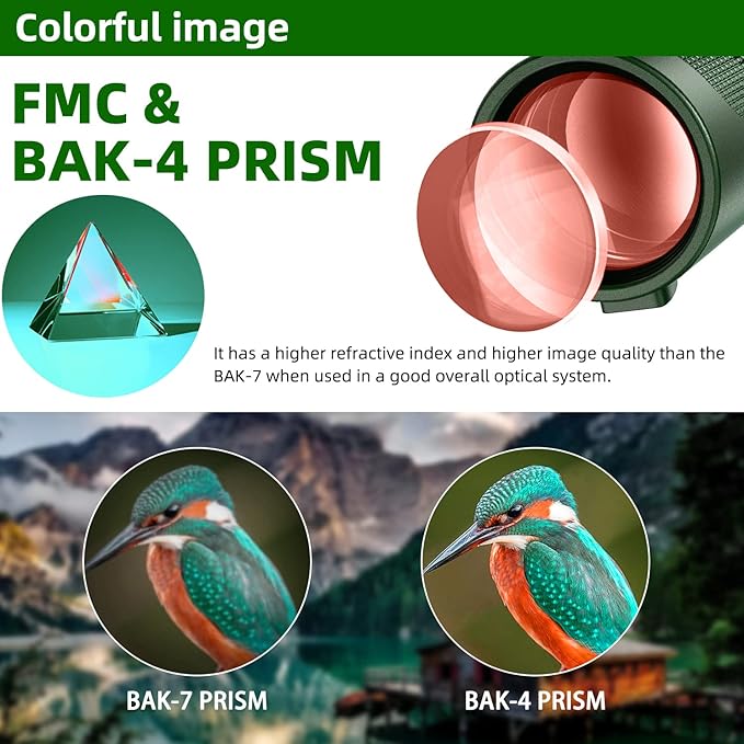 Pankoo 40X60 Monocular Telescope with Smartphone Holder & Tripod, 2025 Power Prism Compact Monoculars for Adults Kids, HD Monocular Scope for Bird Watching Hiking Concert Travelling