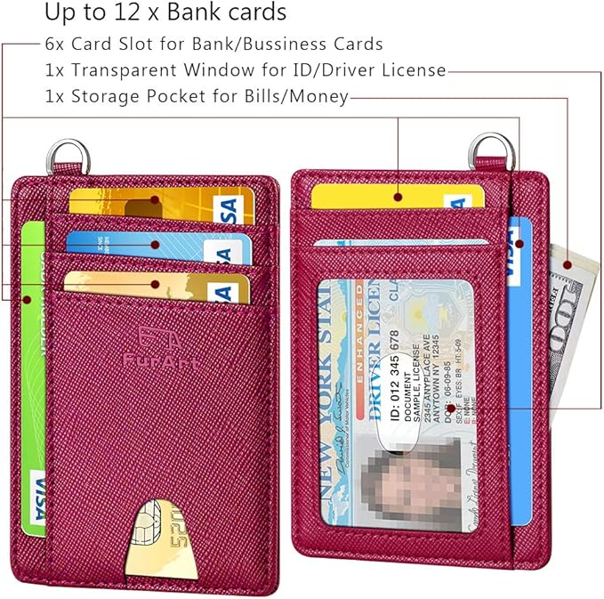 FurArt Slim Minimalist Wallet, Front Pocket Wallets, RFID Blocking, Credit Card Holder for Men & Women