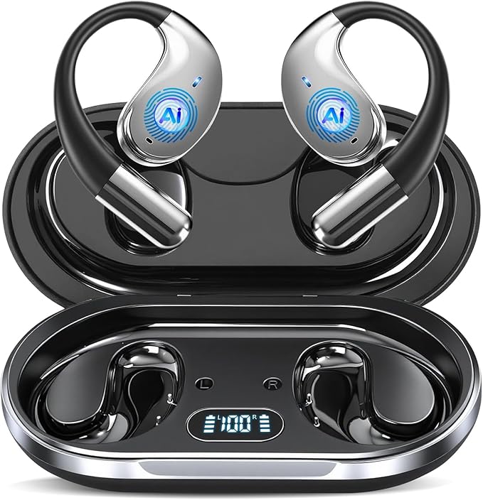 AI Language Translation Earbuds Real Time, Audifonos Traductores Inglés Español, Translator for 144 Languages & Accents, 3-in-1 Translating Headphones with Charging Case, For iOS/Android (Matte Black)