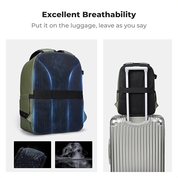 K&F CONCEPT Camera Backpack Bag, Professional DSLR/SLR/Mirrorless Camera Bag with Tripod Holder & Rain Cover, Waterproof Photography Camera Case Compatible with Canon/Sony/Nikon/FUJIFILM