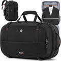 Tolaccea Travel Backpack with Garment Bag, Suit Carry On Backpack, TSA Flight Approved for Travel & Business Trips with Dual Laptop Storage for 17.3" and 12.9" & Extra Toiletry Bag, 45-55L Expandable