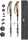Cascade Mountain Tech Trekking Poles - Carbon Fiber Walking or Hiking Sticks with Quick Adjustable Locks