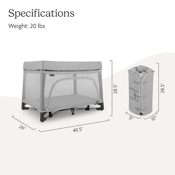 UPPAbaby Remi Playard | Deluxe 3-in-1 Portable Playard, Bedside Bassinet + Travel Crib| Mesh Bassinet, Mattress, Organic Cotton Mattress Cover + Storage Bag Included | Stella (Grey Brushed Mélange)