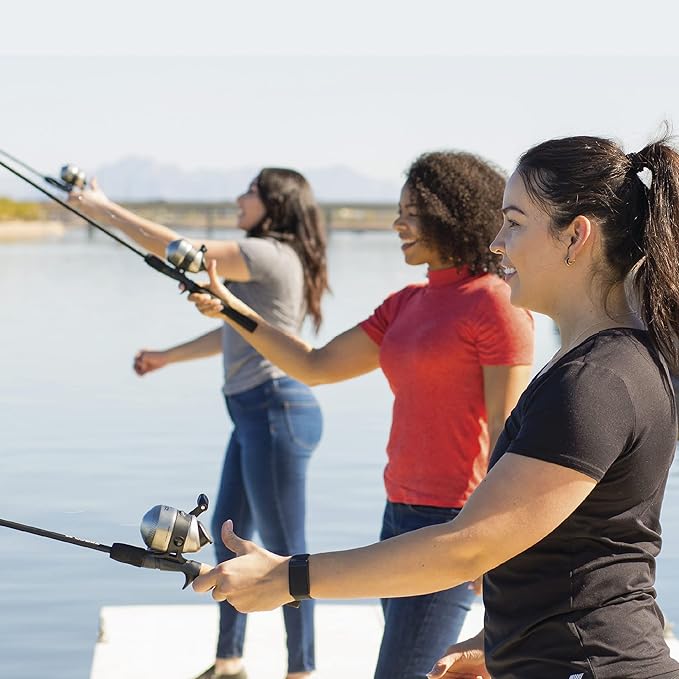 Zebco 33 Spinning Reel and Telescopic Fishing Rod Combo