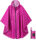 Rain Poncho Jacket Coat Hooded Zipper Style for Women/Men/Adult with Pocket