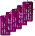 (5Pack Made in USA) Custom Personalized Luggage Tags-Customized Unique tag for Suitcase Backpack Travel,Bags (Wine red (3.8×2))