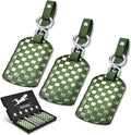 Luggage Tags for Suitcases Travel Accessories: Leather Luggage Tag 3 Pack TSA Approved, Airplane Travel Essentials for Men, Bag Tags for Luggage Long Flight Must Haves Travels Gifts Airport Essentials