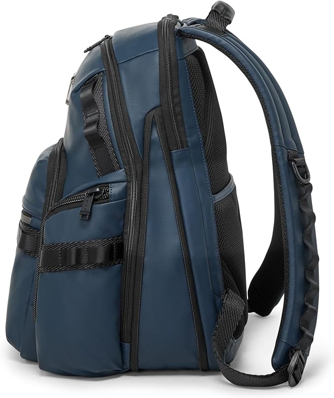 TUMI - Alpha Bravo Navigation Backpack - Everyday Travel Backpack - Fits Up to 15" Laptop - 16.0" X 14.0" X 7.3" - Navy Coated Canvas