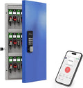 WeHere 48 Key Lock Box Wall Mount, APP Bluetooth/OTP/Wi-Fi Remote/Fixed Code/Key Unlock, Smart Key Cabinet Organizer Holder Box, Key Management for Apartment, Hotel, Office, House
