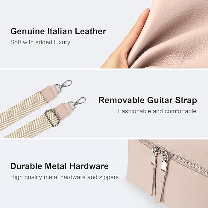 befen Genuine Leather Small Crossbody Purses for Women Travel Cross Body Bags Lightweight with Adjustable Shoulder Strap