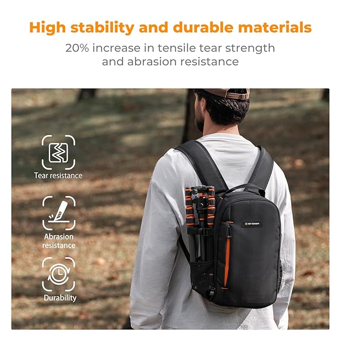K&F Concept Camera Backpack for Photographers Photography Camera Bag Multi-Functional Camera Bags for Men Women (10L)