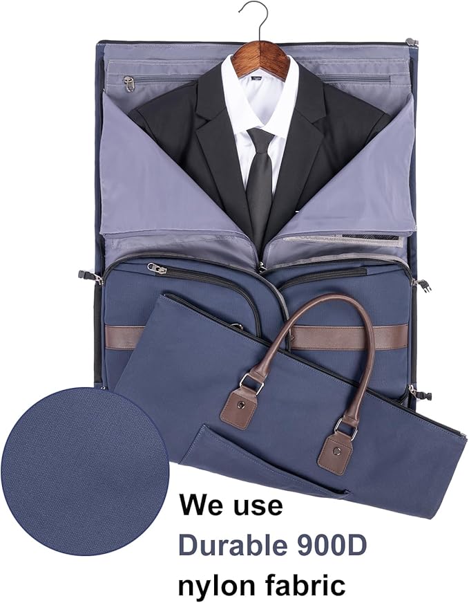 Modoker Garment Convertible Weekender Bag,Carry on Canvas Garment Duffle Bag Heavy Duty Overnight Bags for Men Women