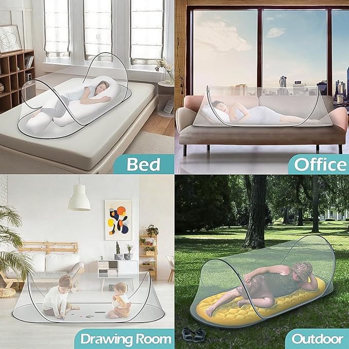 78 * 31 * 22Large Pop-Up Mosquito Net, Lightweight, Breathable, and Soft Convenient Mesh Tent,Foldable and Durable,Mosquito Net for Bed,Apply to Outdoor Athletes, Camping, Beach,Starlit Sky of Night.