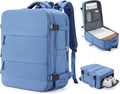 coowoz Large Travel Backpack Carry On for Women Man Waterproof Gym Backpacks with Laptop Compartment Mochila de Viaje Teacher Personal Item Backpack Rucksack Airplane Accessories Must Haves Sky Blue