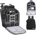 Cwatcun Camera Backpack Bag Professional for SLR DSLR Mirrorless Camera Waterproof Camera Case Compatible with Sony Canon Nikon Camera and Lens Tripod Accessories (Ⅱ Small Black)