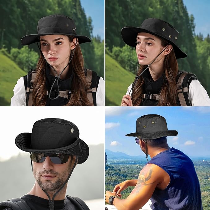 Sun Hats for Men Women Boonie Hat Foldable Fishing Hat UPF 50+ Bucket Hat for Fishing Hiking Garden Safari Beach