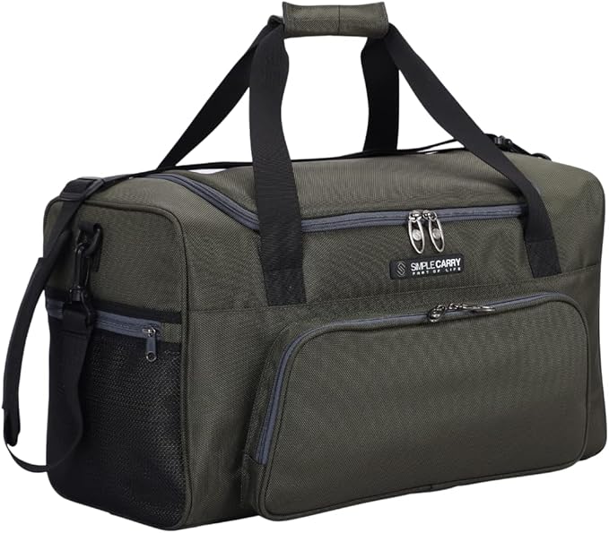 Large Sports Duffle Bag 20 inch for Travel Gym as Shoulder Bag and Hand Carry - Gray