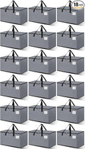 Heavy Duty Moving Bags - Extra Large Packing Bags and Storage Totes, Collapsible and Foldable Option for Moving and Storage, Grey, 93 L - 18 Pack