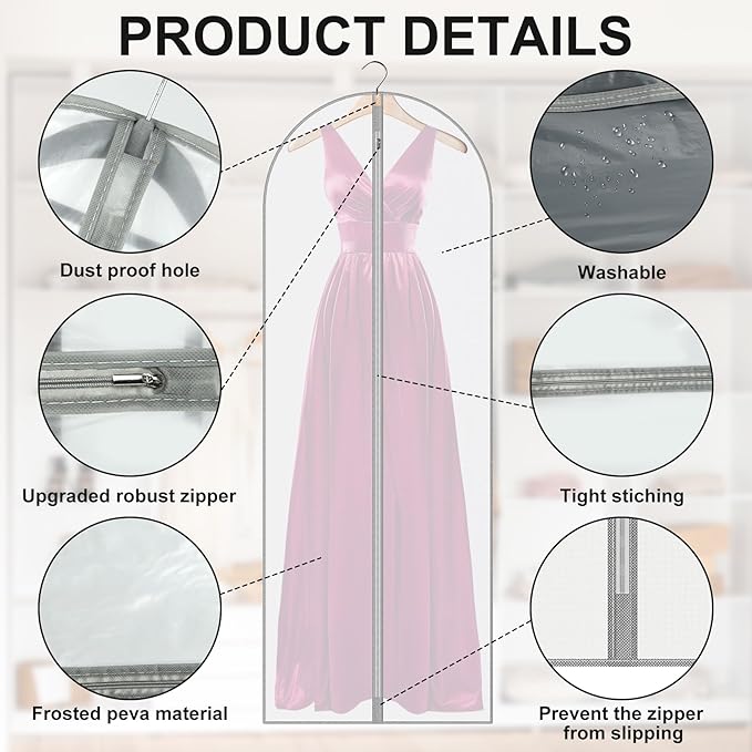 Vacuum Storage Bags, Compression Space Saver Vacuum Seal Bags for Clothing Travel Luggage Comforters Blankets Pillows Bedding (Clear, 6 Pack)