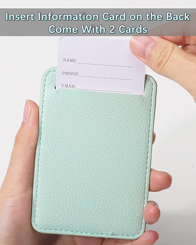 Teskyer Luggage Tags, 3 Pack Premium PU Leather Luggage Tags for Suitcases, Privacy Protection Travel Bag Tags, Lichee Light Green