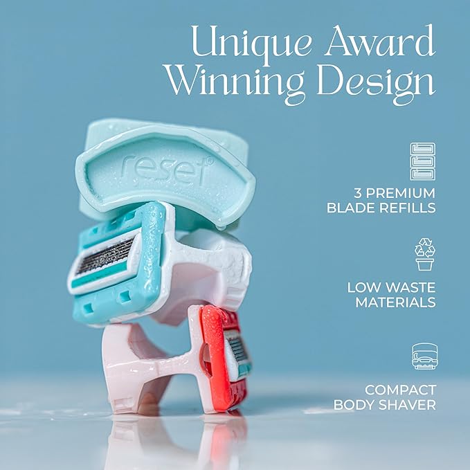 Mini Travel Razors for Women and Men - Women Razors for Shaving, Razor for all Skin Types, Travel Pouch, 5 x 6 Blades Catridges