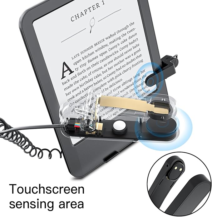 Remote Control Page Turner and Stand for Kindle Paperwhite Oasis eReaders,Clicker Page Turner Forward and Backward,Kindle Accessories for iPhone,iPad,Tablets Reading ,Camera Video Record &Selfie