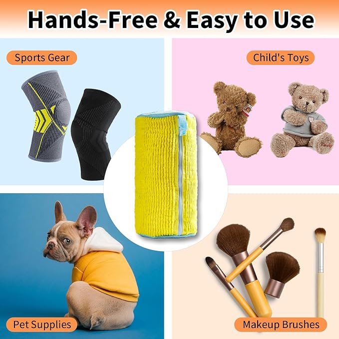 Shoe Washing Machine Bag, 2Pcs Reusable Shoe Cleaning Bag for Washing Machine, Shoe Laundry Bag for Washer, Cleaner bag for Sneakers Tennis Shoes (Yellow 2pcs)