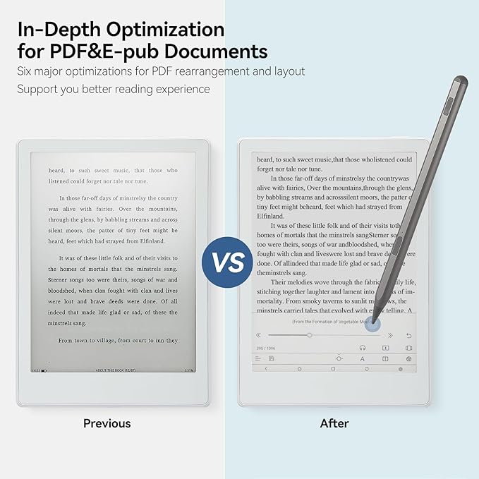 Meebook E-Reader M8 | 7.8' Eink Carta Screen | 300PPI Smart Light | Android 14 | Octa Core Processor | Dual Mics&Speakers | Support Play Store | Hand Writing | 4GB+64GB | Micro-SD Slot | White