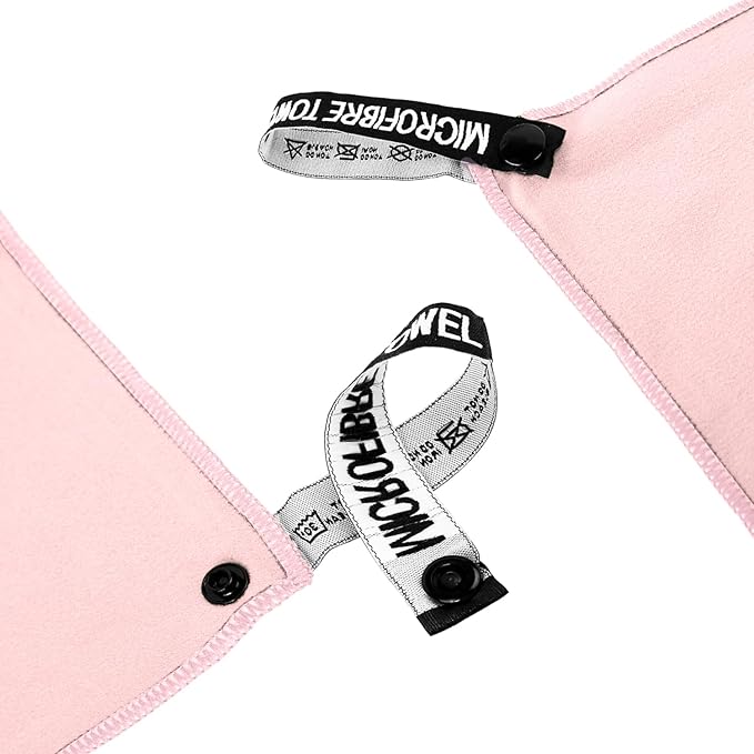 Microfiber Travel Towel, Soft Lightweight Quick Dry Towel, Super Absorbent Compact Travel & Sports & Beach Towels for Camping, Backpack, Gym, Swimming, Yoga, Hiking (M:20"×40" -Pink)