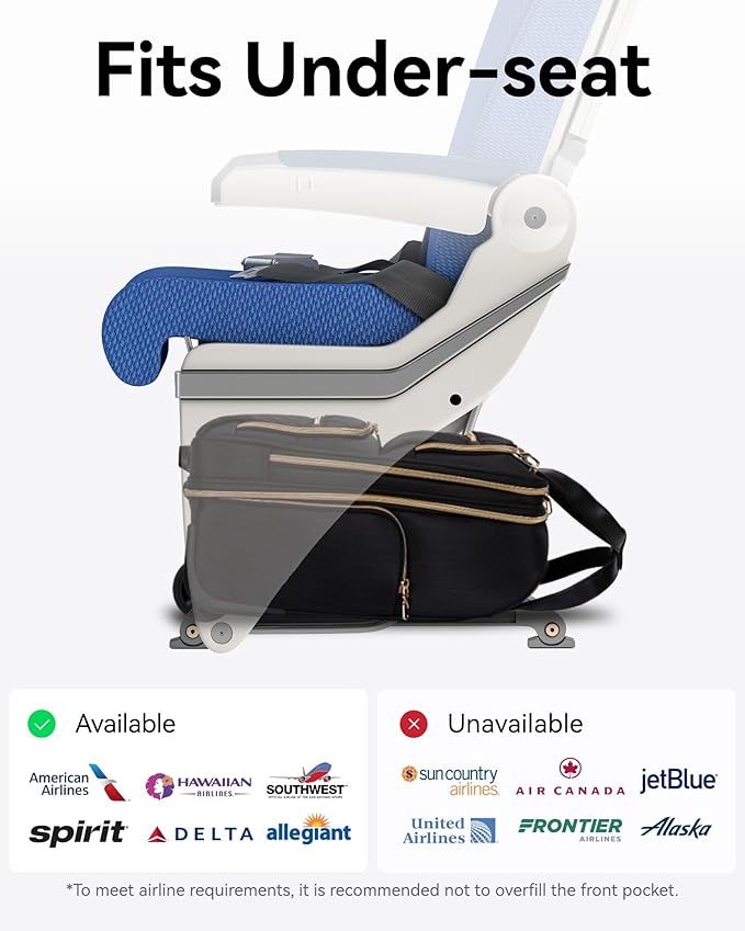 LUGGEX Underseat Carry On Luggage with Wheels, Stylish Lightweight Under Seat Luggage, Soft Sided Personal Item Suitcase for Short Trip (Cafe Latte, 16 Inch)