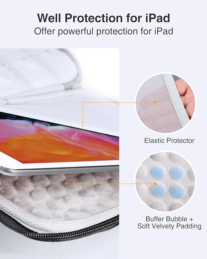 Luxtude Electronic Organizer Travel Case Large, Hard Case for Electronics, EVA Tech Organizers, Travel Cable Bag with Shoulder Strap, Charger Organizers Carrying Cases for iPad(Up to 11’’)