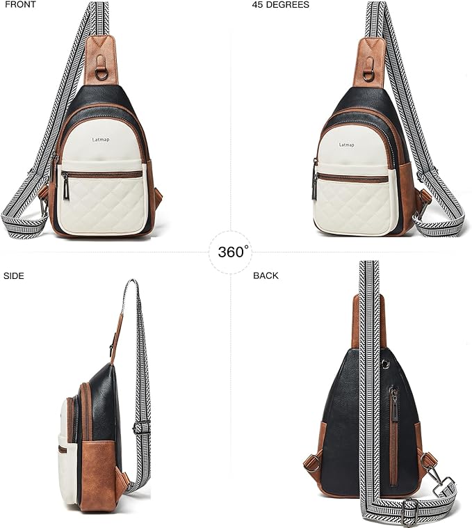 Sling Bag For Women Fanny Pack Crossbody Travel Shoulder Belt Bags Tote Backpack Purse Faux Leather