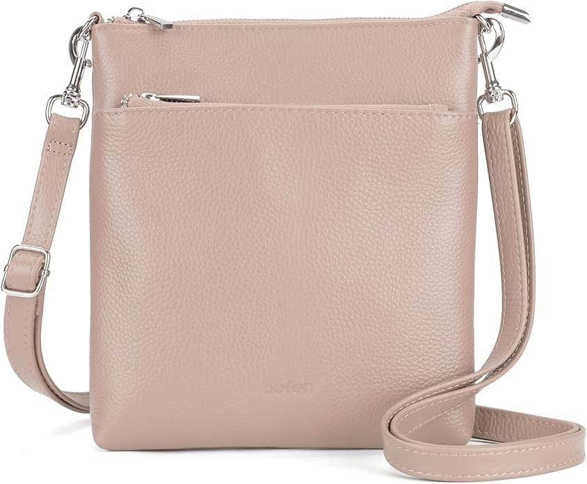 befen Genuine Leather Small Crossbody Purses for Women Travel Cross Body Bags Lightweight with Adjustable Shoulder Strap