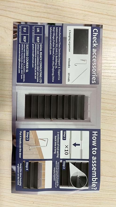 Over The Door Shoe Organizer Storage Fit 16-24 Pairs Hanging Shoe Rack Organiser for Closet Door, Deep Pocket Shoe Holder for Sneakers,Boots Storage(1 Pack Gray)