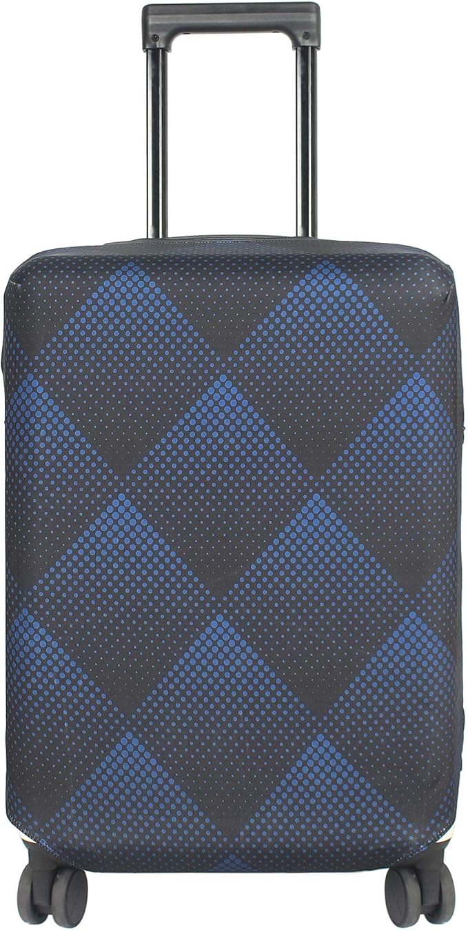 HYPER VENTURE Washable Luggage Cover - Fashion Suitcase Protector Fits 18-22 Inch Luggage (Blue Cube, S)