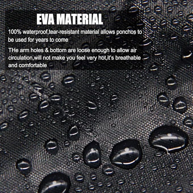 Rain Coats (2 Pack) - Reusable EVA Rain Ponchos for Adults Rain Jackets Raincoats for Men Women