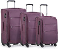 Hanke 20/24/28 Inch 3 Piece Luggage Set with Spinner Wheels Expandable Luggage Large Suitcases with Wheels Softside Checked Luggage Rolling Suitcase with Lock Lightweight Travel Luggage.(Purple)