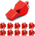 Emergency Whistles with Lanyard Red Safety Whistle for Lifeguard Outdoor Emergency Camping Hiking Boating Loud Signaling Whistles