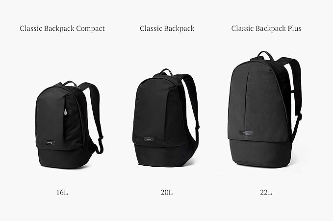 Bellroy Classic Backpack Compact – (Laptop Bag, Laptop Backpack, 16L) - Black