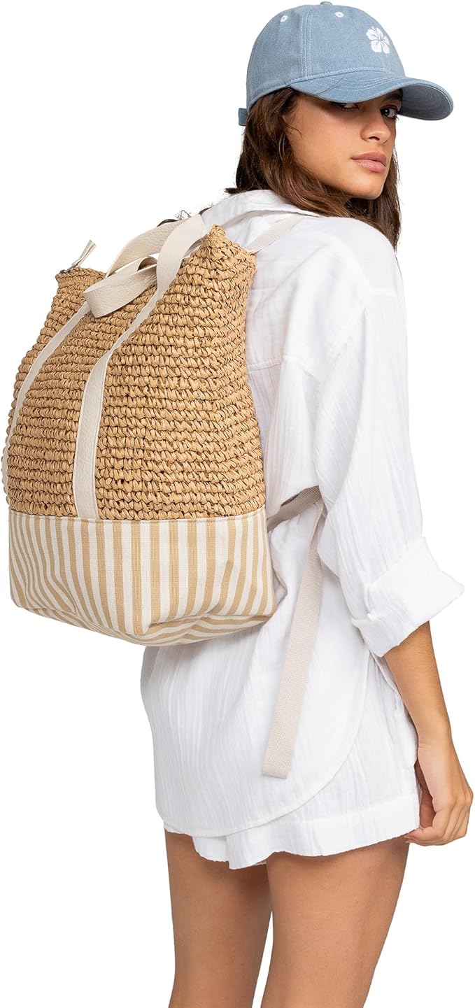 Roxy Women's Beach Tote Bag | Travel | Vacation | Straw | Lightweight | Breathable