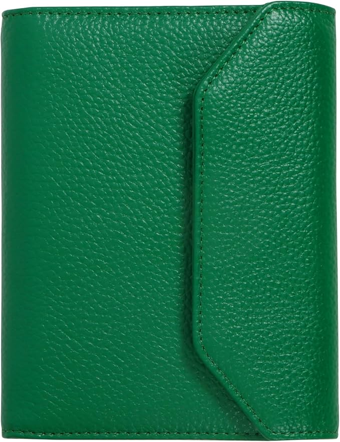 Leather Passport Holder Cover,Passport Book Holder,Rfid Blocking Travel Wallet Protect Your Card Security,Travel Document Organizer for Men Women,Airport Essentials Gift (Green)