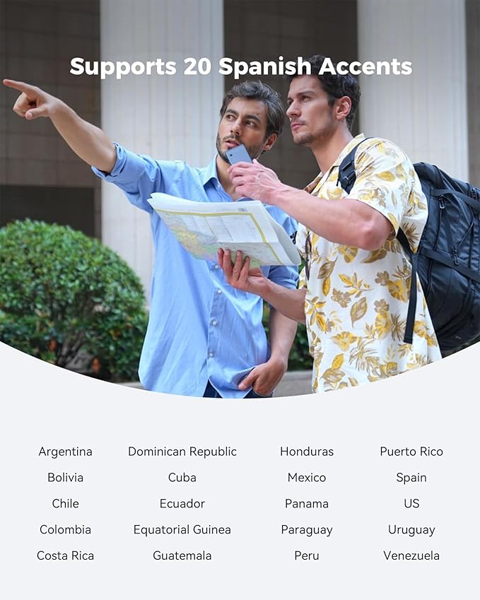 Language Translator Device, Two-Way Instant Voice Translator for 108 Languages, Real-Time Translation Device with Online Offline Translation, Portable Traductor for Travel, Business