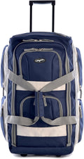 Olympia U.S.A. 29 inch Jumbo Size 8 Pockets Wheeled Rolling Duffel Bag Water Resistant Luggage Lightweight Travel Suitcase with Retractable Handle