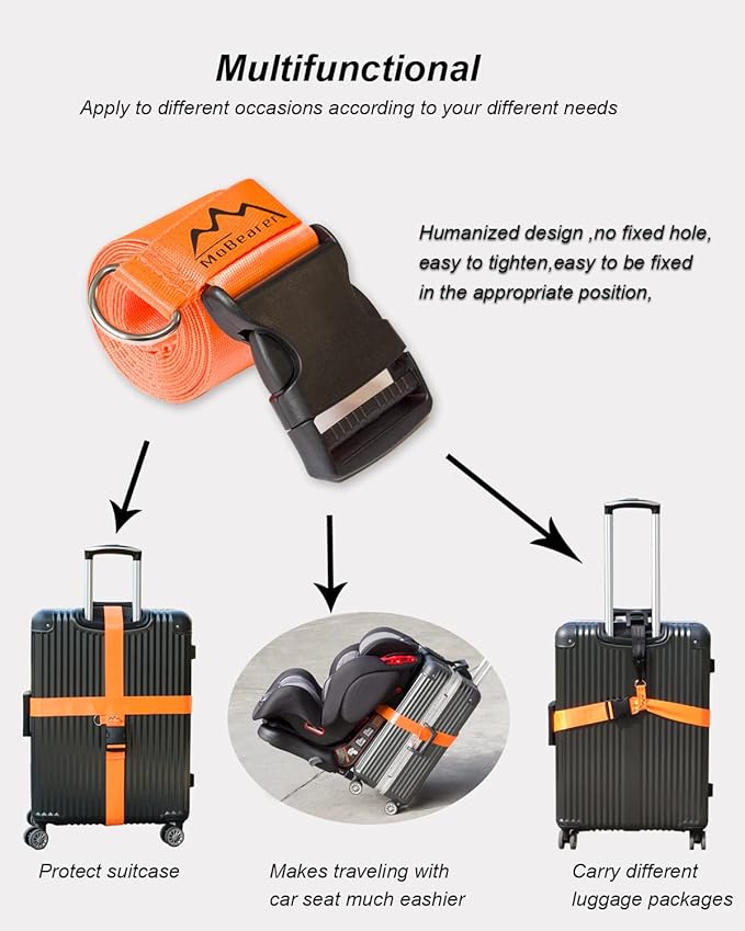 Car Seat Travel Belt to Suitcase,Car Seat Travel Strap to Convert Kid Car Seat and Carry-on Luggage into an Airport Car Seat Stroller,Safe Travel Solution for Transport