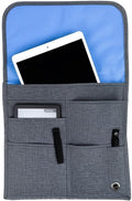 SO~MINE Airplane Pocket Organizer | Tray Table Cover | In Flight Seat Back Organizer Bag | Commuter Essential Travel Bag | Media Pouch For Flying | Travel Gift | Attaches To Luggage