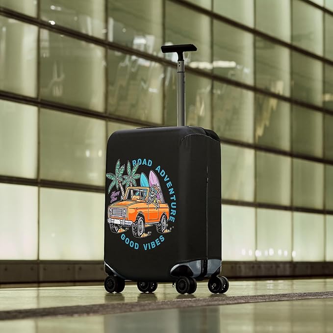 HYPER VENTURE Washable Luggage Cover - Fashion Suitcase Protector Fits 31-32 Inch Luggage (Road Adventure, XL)