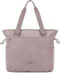 BAGSMART 25L Quilted Tote Bag Large Shoulder Bag with Top Handle for Women, Machine Washable Work Travel Handbag