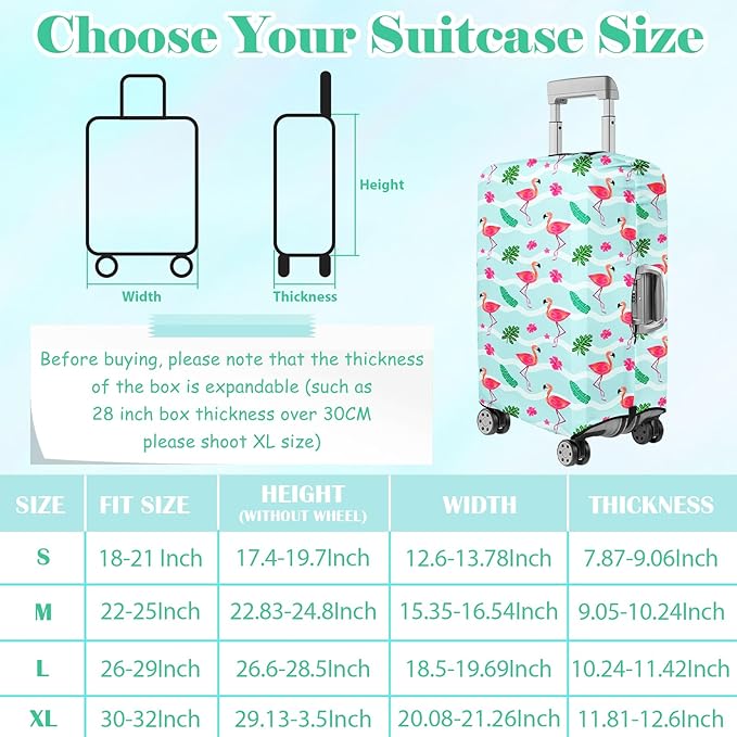 Luggage Cover for Suitcase Elastic Suitcase Cover Protector, Carry On Luggage Sleeve Anti Scratch Travel Essentials Fits 20-22 Inch Suitcase